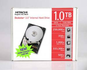 Hitachi präsentiert erste 1-TByte-Festplatte